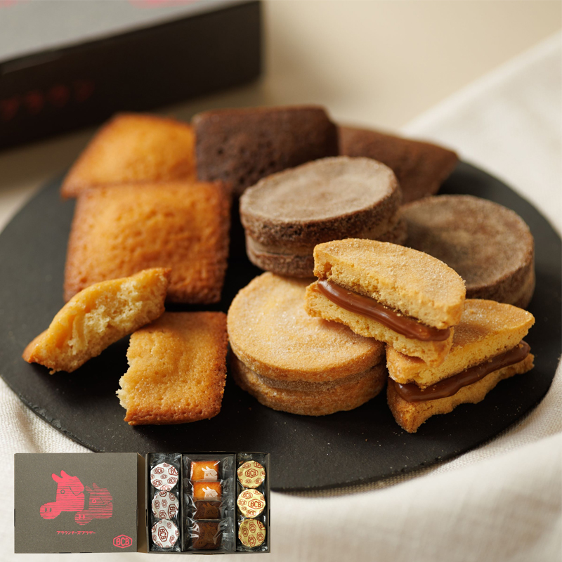 促销日本BROWN CHEESE BROTHER费南雪巧克力蛋糕夹心饼干礼盒