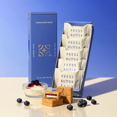 日本PRESSBUTTERSAND蓝莓夹心