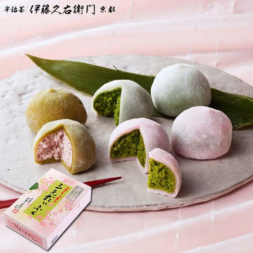【现货加冰袋发】日本伊藤久右卫门樱花宇治抹茶年糕点心大福礼盒