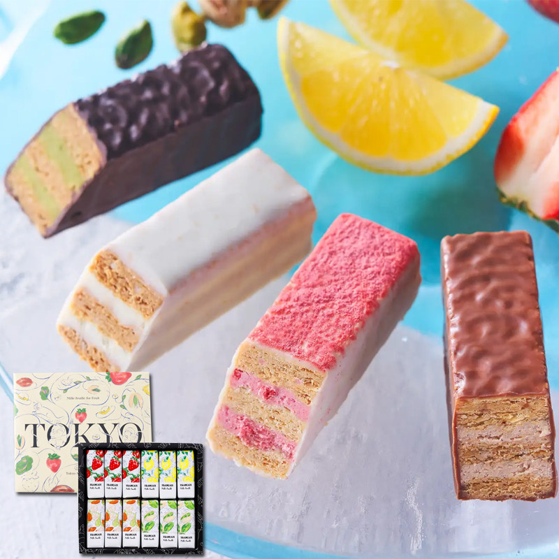 现货秒发日本francais开心果坚果夹心巧克力威化千层酥饼干礼盒