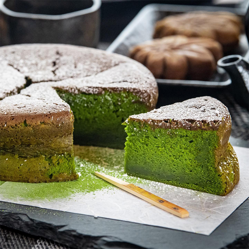 日本茶之环抹茶年轮蛋糕点心甜品蛋卷饼干礼盒办公室休闲进口零食