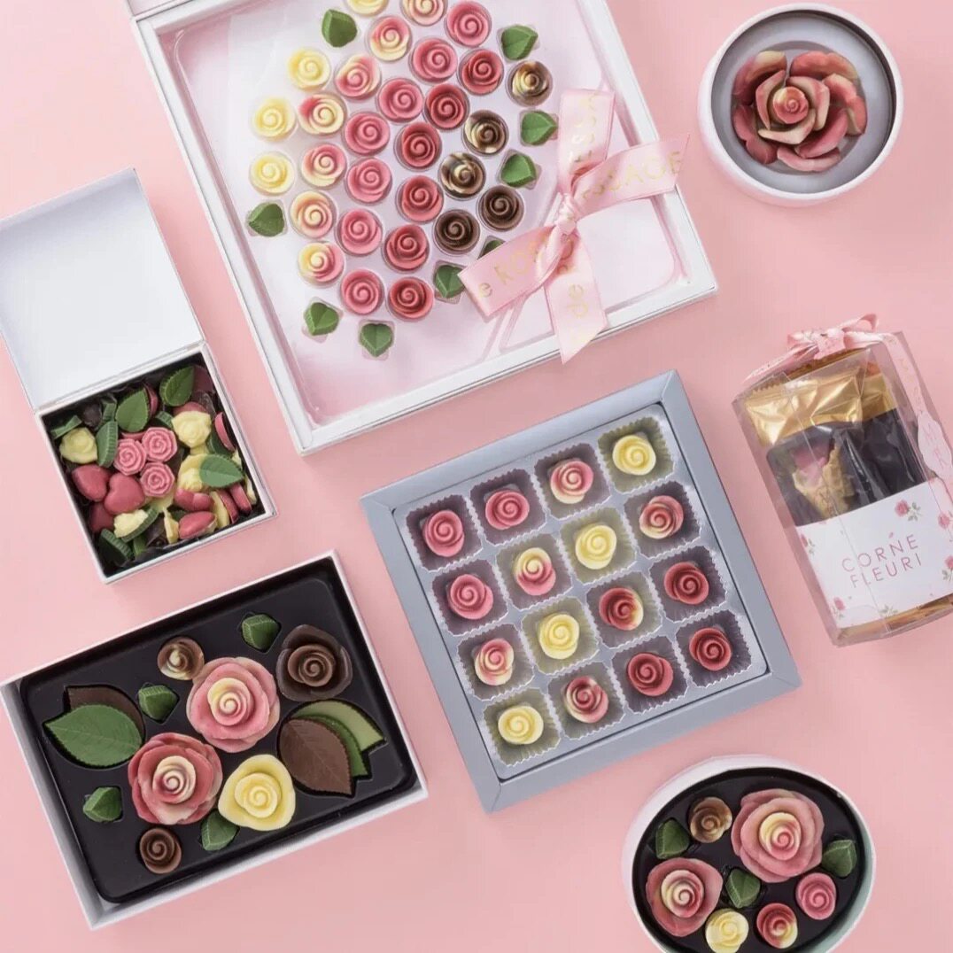 顺丰发货日本Messagede rose玫瑰造型花束巧克力甜品母亲节礼盒