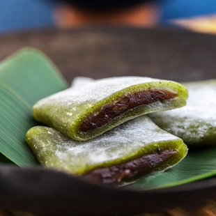 热卖 日本原口园扶桑庵八女茶玉露抹茶红豆夹心博多折饼麻薯礼盒
