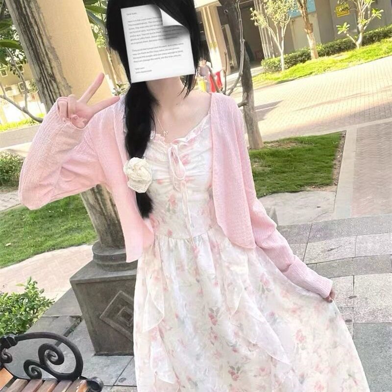小清新碎花吊带裙女2026春夏新款