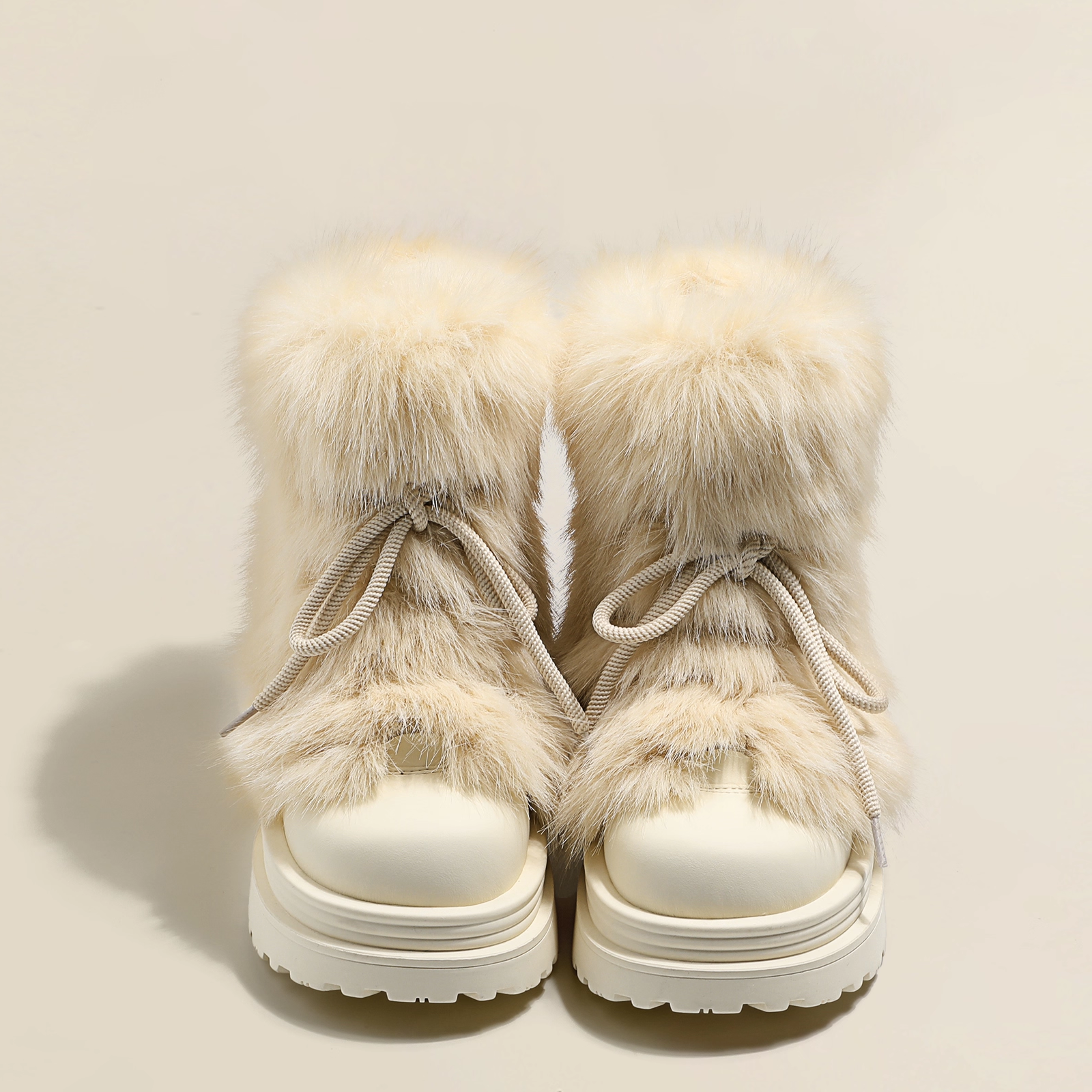 毛毛防滑东北雪地靴女2025秋冬季新款加厚毛绒厚底棉鞋大头短靴子,女鞋,时尚雪地靴,淘宝优惠券,粉丝福利购,淘宝优惠卷