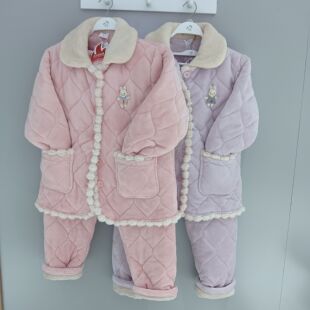 都市丽人睡衣女LHT1U5珊瑚绒加厚三层夹棉甜美可爱可外穿家居服