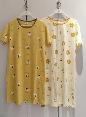 嘟俪新款LH46B4LH46C9女士睡裙夏季舒服棉柔软舒适短袖家居服