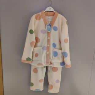 都市丽人LHT1T9女士睡衣法兰绒珊瑚绒加厚保暖甜美可爱家居服套装