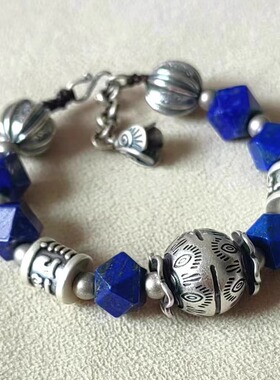 编织手链纯银复古风格小众百搭