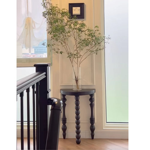 Atlier中古凳法式复古实木小矮凳木质圆凳奶木凳小众工匠换鞋凳子