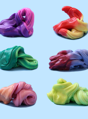 感温变色弹跳彩泥橡皮泥水晶泥软泥 putty解压减压儿童玩反复使用