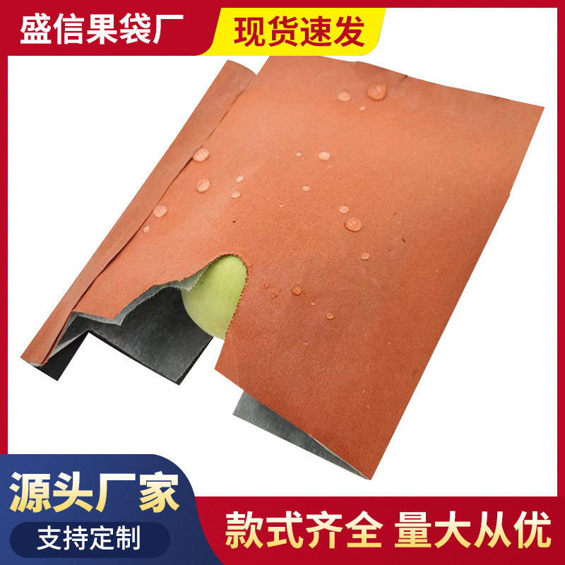 盛信果袋厂桃袋双层内白纸黄桃套袋专用袋防鸟苹果袋子桃套袋纸袋