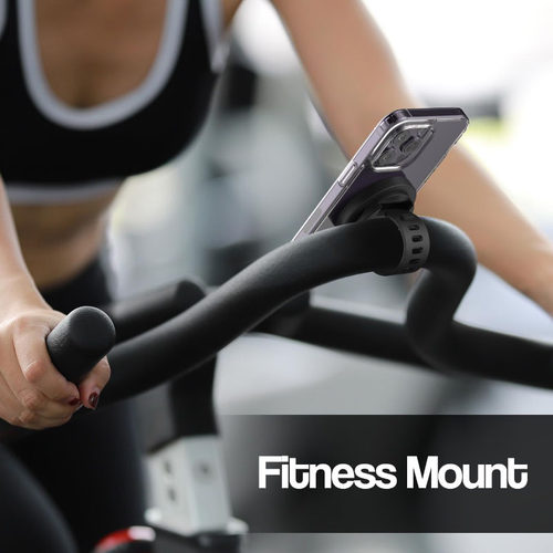 圆管绑带式健身房手机磁吸支架