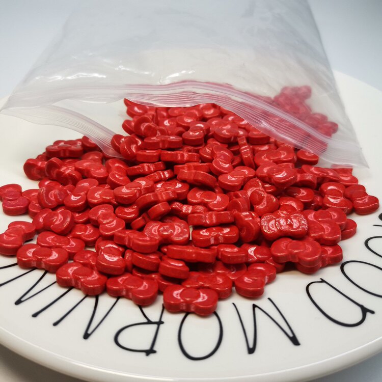 红色蝴蝶结领结烘焙蛋糕装饰食用彩糖珠500g糖片奶油裱花原料彩珠