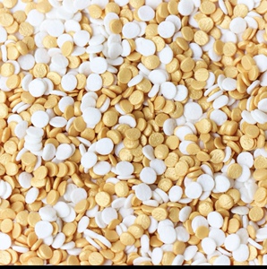 金色小圆片彩色可食用糖珠蛋糕烘焙装饰糖珠彩糖烘焙糖针网红圆点