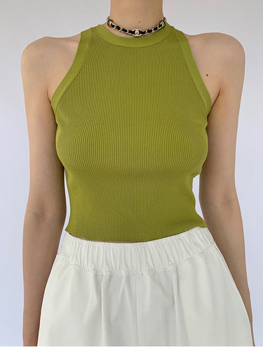 Stretch Slim Racerback Tank Top for Women弹力显瘦工字背心女
