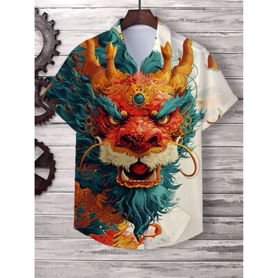 翻领印花纽扣T恤短袖Flip collar printed T-shirt short sleeved