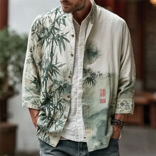 shirt 男士 Men loose fitting breasted 单排扣宽松衬衫 single