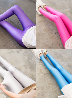 Women's solid color thin skinny leggings女薄款紧身小脚打底裤