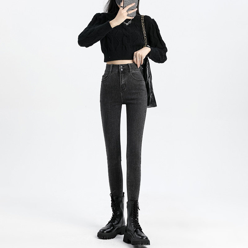 小脚牛仔裤女2026时尚春秋百搭紧身提臀九分靴裤高腰显瘦铅笔裤子