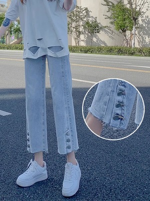 直筒九分夏薄款牛仔2026显瘦