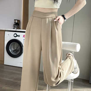 女春秋款 裤 2026爆款 高腰阔腿裤 子 窄版 女休闲冰丝垂感直筒裤 西装