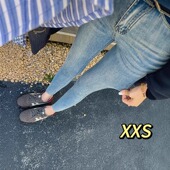 高腰牛仔裤 秋 紧身九分小脚裤 女紧腿铅笔裤 小个子小腰围xs加小码