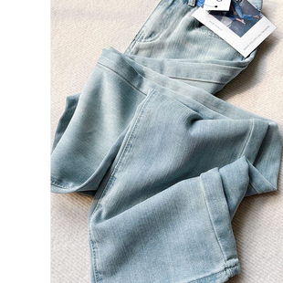 高腰遮胯超软显高阔腿裤 薄款 女2026夏季 155小个子垂感天丝牛仔裤