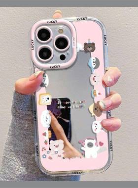 包动物适合Vivox100手机壳新款iqoooneo9套Iqoo12Pro镜面80硅胶Neo7Se高端S16/5可爱的Neo3女性卡通Y78/52S+