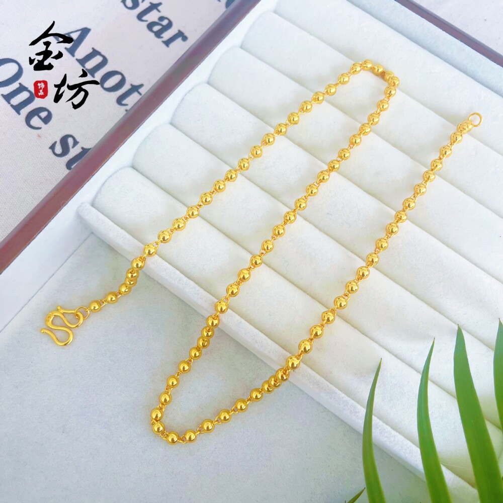 久不掉色越南沙金24k镀金实心圆