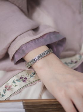 小红书扶苏手镯环印花复古文艺简