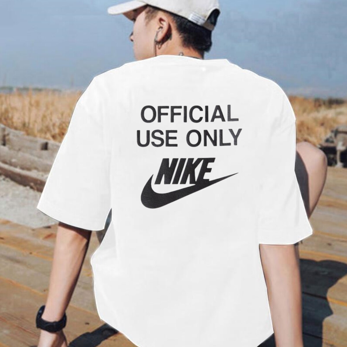 Nike/耐克印花短袖男子宽松五分袖纯棉运动T恤2025夏季新款薄上衣