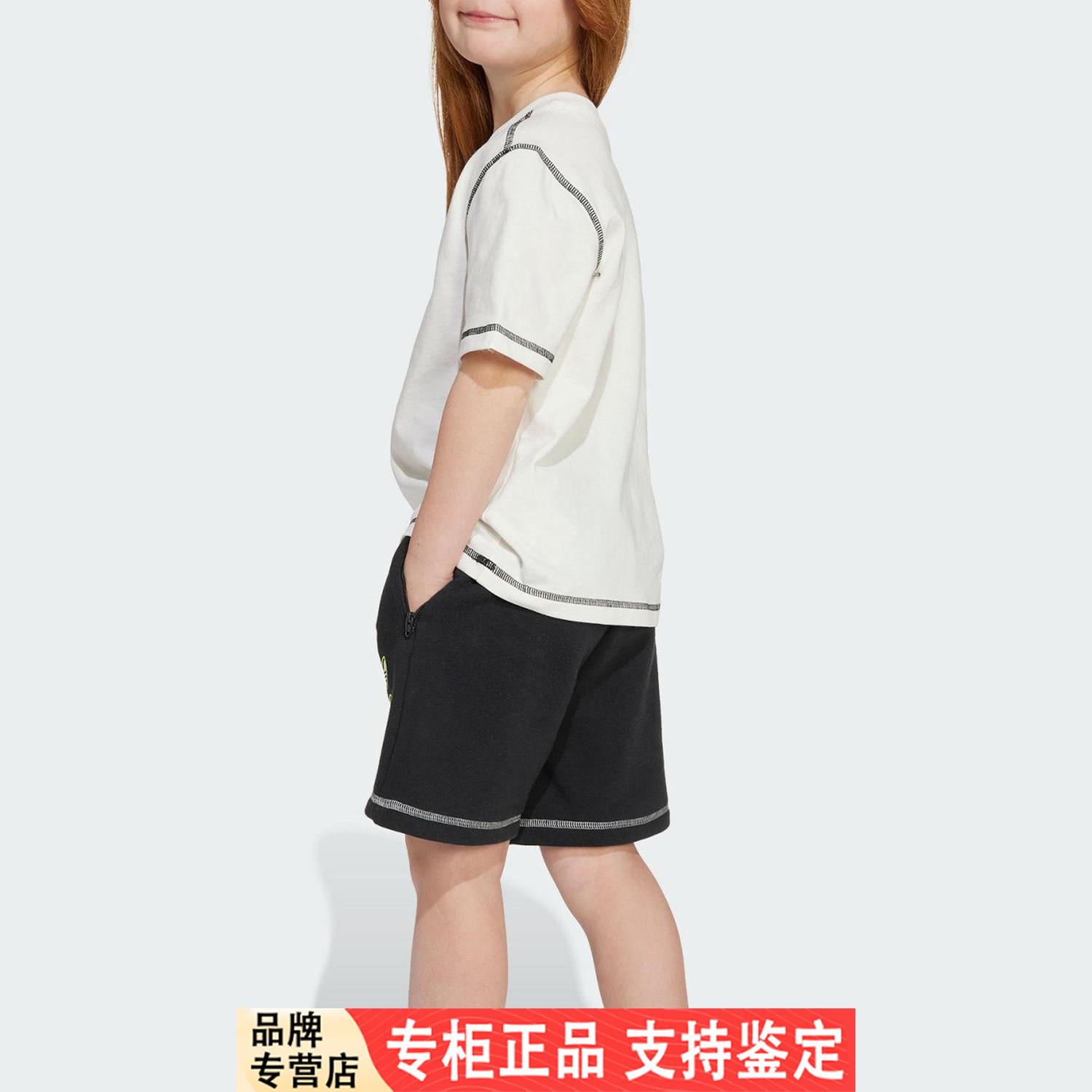 Adidas/Adidas官方正品三叶草小童时尚训练短袖短裤套装JX5259