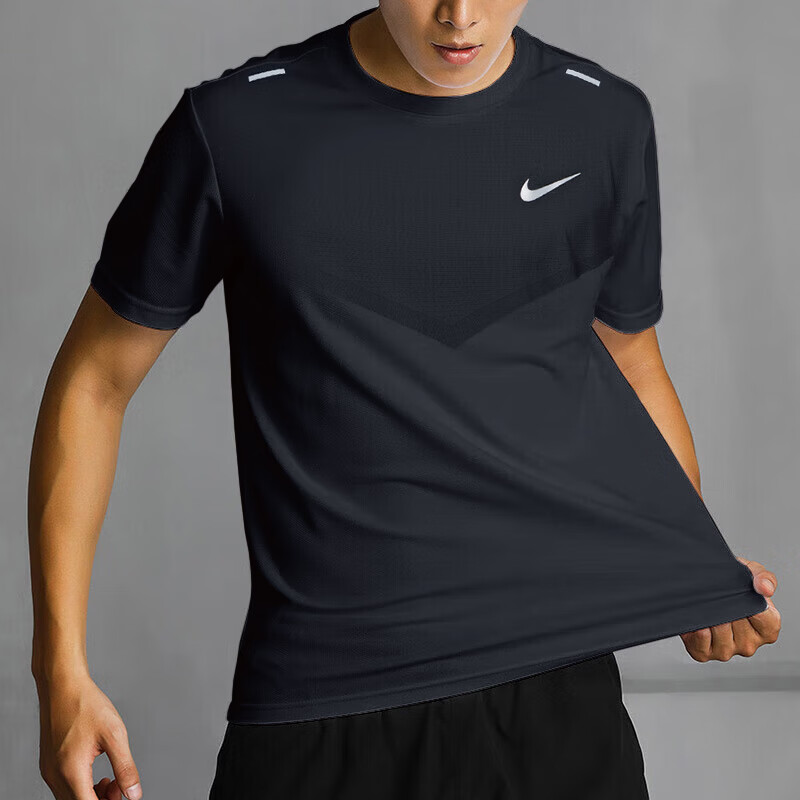 Nike/耐克夏季新款冰丝速干短袖男士跑步运动T恤轻薄透气半袖