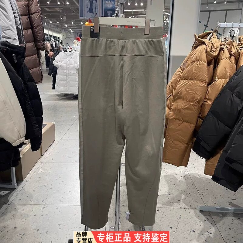 ADIDAS/Adidas男士纯棉侧条纹小直筒运动厚棉裤KQ6668