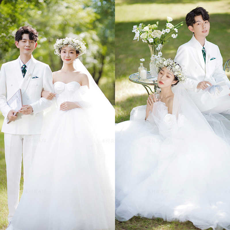 2022年影楼外景韩式白纱新婚纱照样片小清新婚纱客片样照797