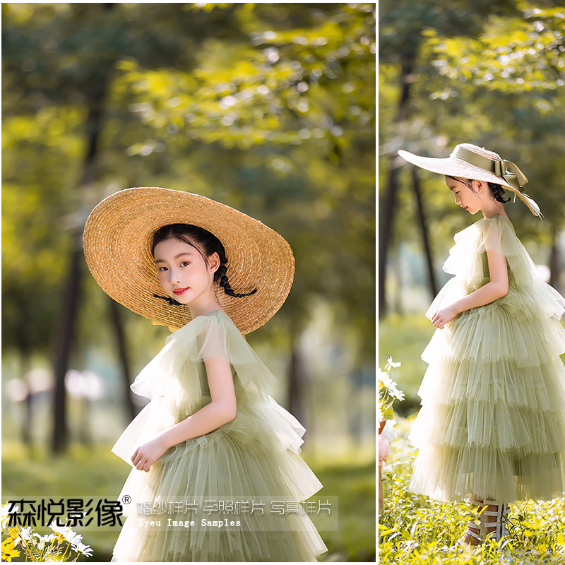 影楼高端儿童森系外景主题写真样片宝宝照样片素材s156