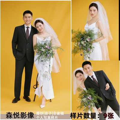 影楼工作室内景韩式新婚纱照样片样版客样照f2330