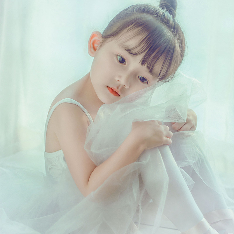 影楼室内儿童白纱裙舞蹈裙样片样照w627