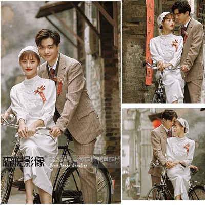 影楼新中式古典婚纱照样片带花絮视频素材H1108