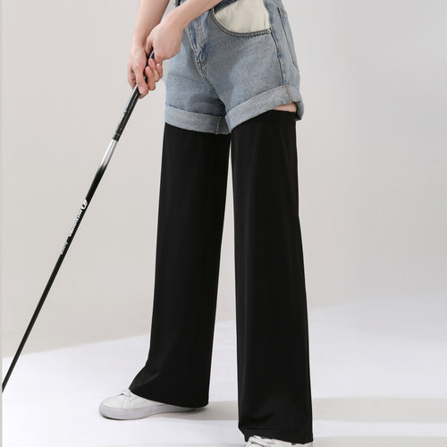 运动骑行防晒腿套女夏遮阳脚套防紫外线冰丝凉感宽松加长腿部防护