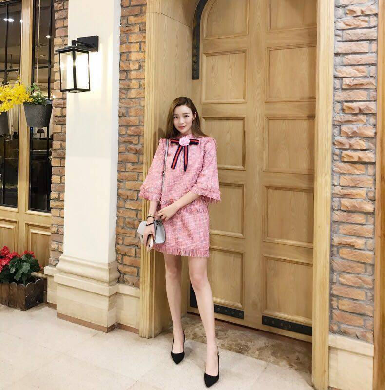 胡静刘惜君同款明星小香风粉色名媛甜美风流苏斗篷花呢两件套套装,女装/女士精品,时尚套装,淘宝优惠券,粉丝福利购,淘宝优惠卷