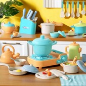 儿童过家家厨房玩具仿真餐具碗筷锅3 6岁男女孩宝宝迷你厨具套装