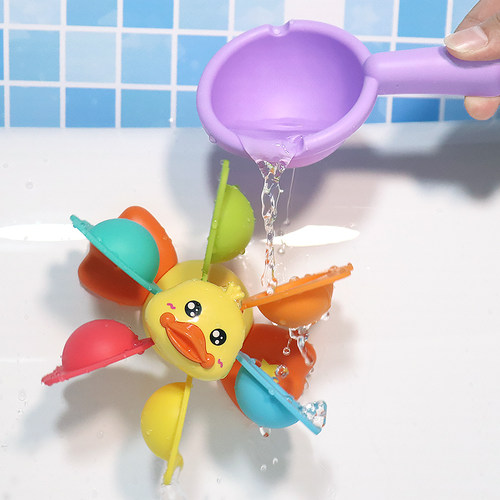 萌鸭旋转水车宝宝洗澡玩具转转乐