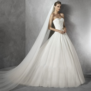 长款 大拖尾头纱女新娘结婚拍照道具3米主婚纱头饰网红超仙森系白