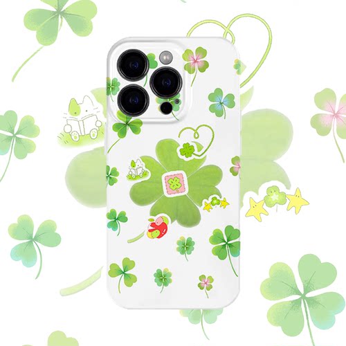 好运围绕我~幸运四叶草手机壳