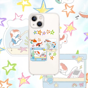 y2k摇滚金鱼星星手机壳适用iPhone17promax苹果16可爱13千禧14小米15软华为mate70荣耀P80红米vivox200软oppo