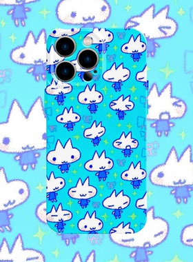 y2k千禧风兔子手机壳适用iPhone17promax苹果16菲林14一加13T小米15蓝色oppo华为mate70荣耀P80红米vivox200s