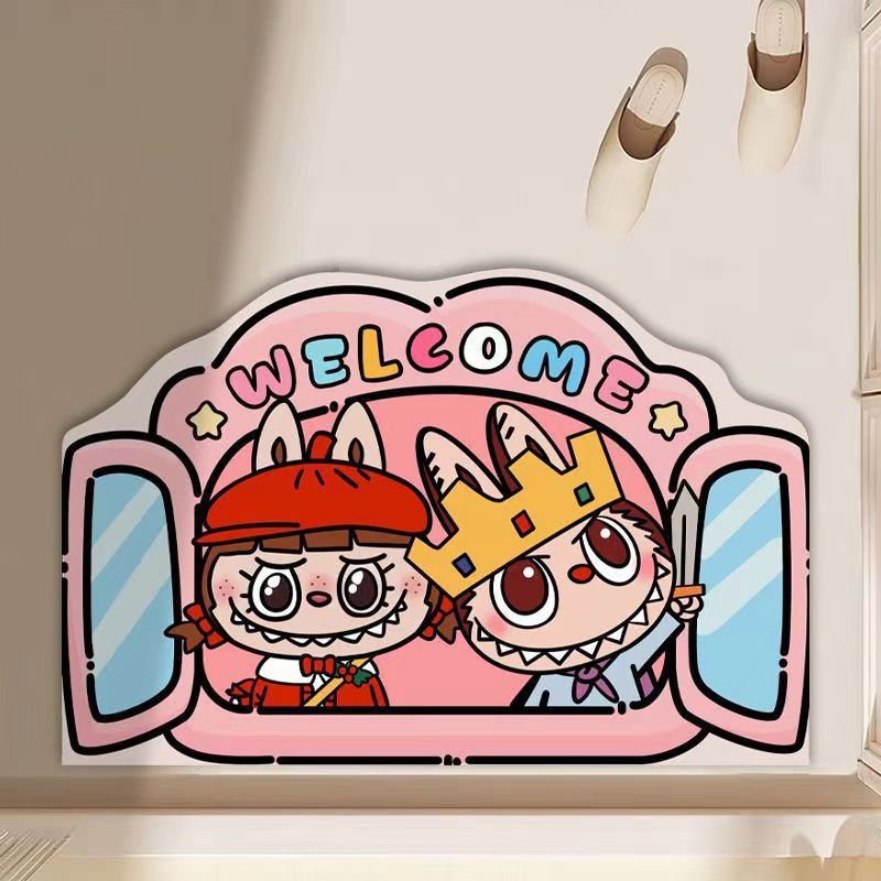 卡通labubu浴室硅藻泥软垫家用卫生间吸水速干垫进门脚垫耐脏代发