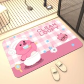 卡通loopy硅藻泥浴室地垫卫生间吸水防滑进门垫厕所易打理脚垫